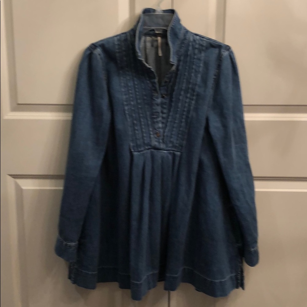 Free People Blue Mini Dress